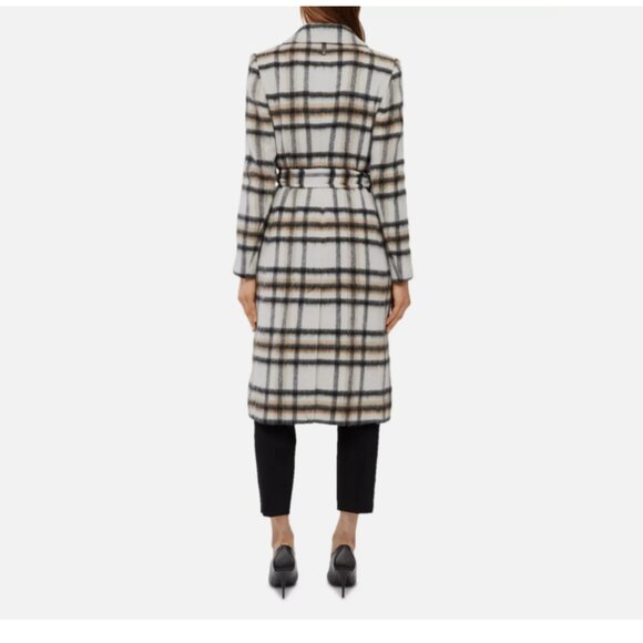 Mackage Sienna Wool-Blend Belted Coat In Plaid Print - Picture 7 of 15